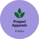 Business logo of Properl apparels