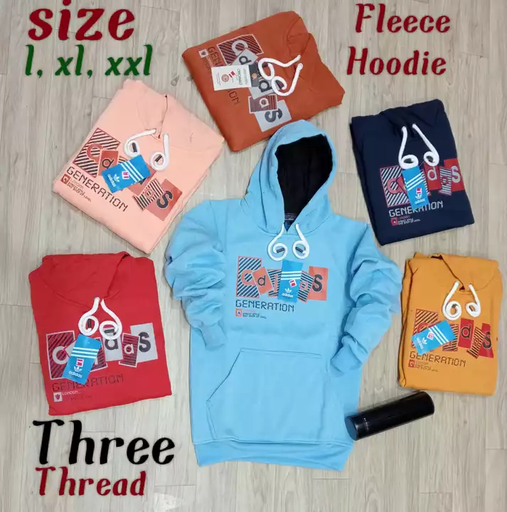 Product image of Three thread  fleece  hoodie , price: Rs. 320, ID: three-thread-fleece-hoodie-e2bcc857