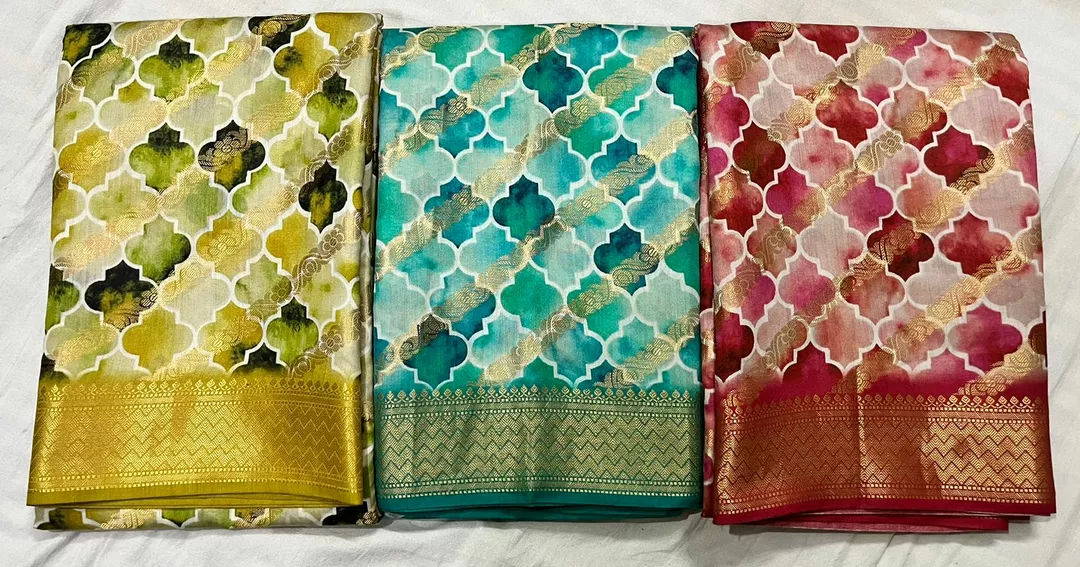 Pure chinya.silk with dijital print uploaded by business on 12/2/2022