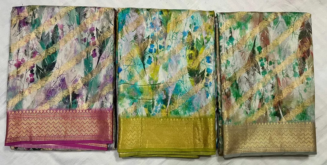 Pure chinya silk with dijital print uploaded by business on 12/2/2022
