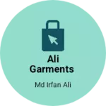 Business logo of Ali garments
