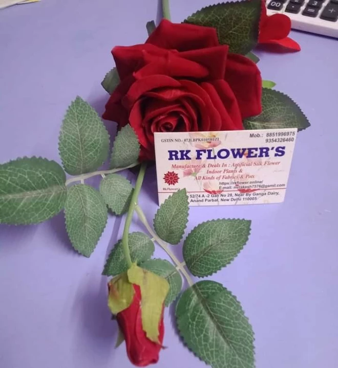 Visiting card store images of Rk Flower's
