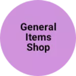 Business logo of General items shop
