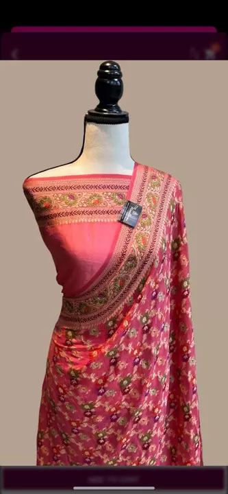 pure chiffon khaddi gorgette minekari saree  uploaded by Rk.textiles on 12/2/2022