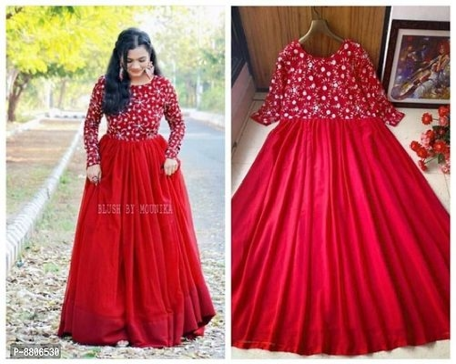 Trendy Attractive Georgette Stitched Ethnic Gown (Design No.#3) uploaded by Shopping Mart  on 12/2/2022