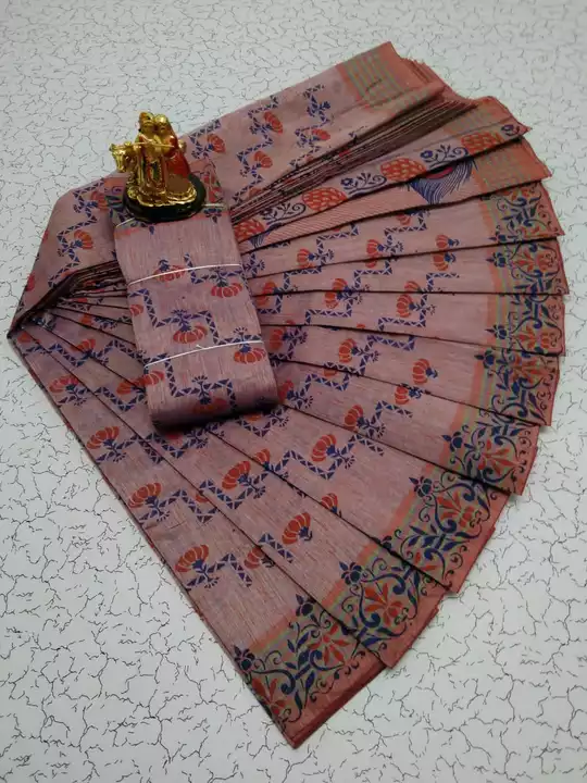 PRINTED COTTON SAREES uploaded by business on 12/3/2022
