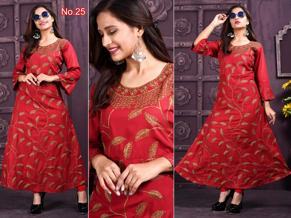 Embroidery Kurtis  uploaded by Glam fashion on 12/3/2022