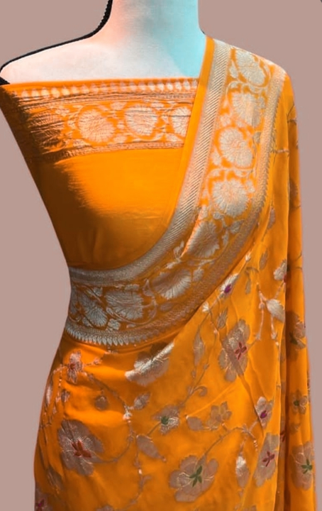 Semi georgette soft silk  uploaded by Top saree on 12/3/2022
