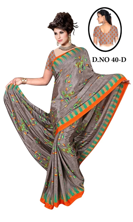 Product image with price: Rs. 300, ID: malai-crep-silk-sarees-w-b-uniform-sarees-5fe98845