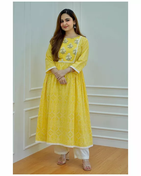 DIVA YELLOW RAYON GOWN WITH PAINT  uploaded by Jagdamba creations on 12/3/2022