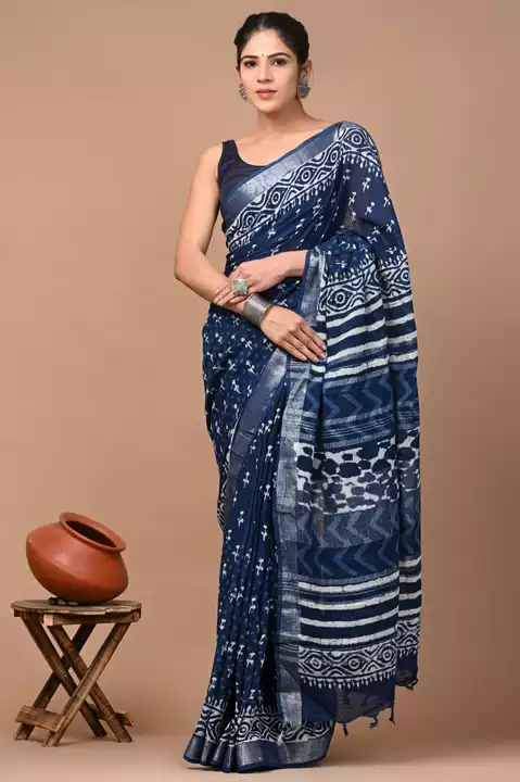 pure LiLNE SAREES uploaded by Handloom print on 12/3/2022