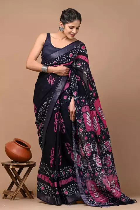 pure LiLNE SAREES uploaded by Handloom print on 12/3/2022