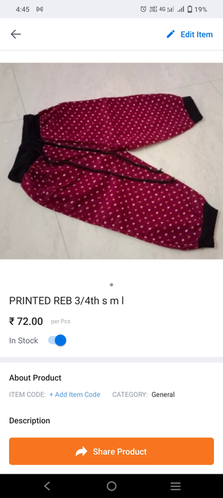 Printed cotton rib 3/4th uploaded by business on 12/3/2022