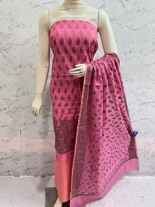 Banarsi coton suit  uploaded by Suit vs saree on 12/3/2022