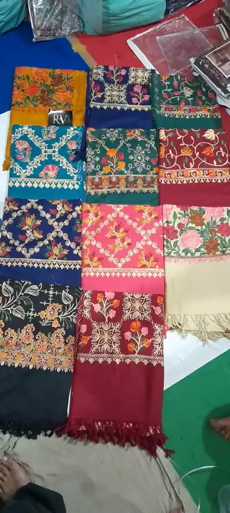 Wollen embroidery shawl at wholesale prices  uploaded by Rv Products on 12/3/2022