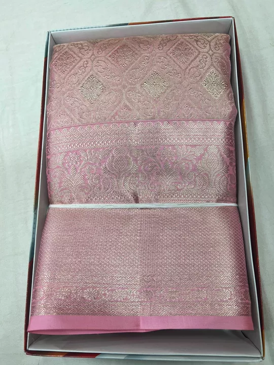 Pure kanchipuram silver tissue silk sarees uploaded by business on 12/4/2022