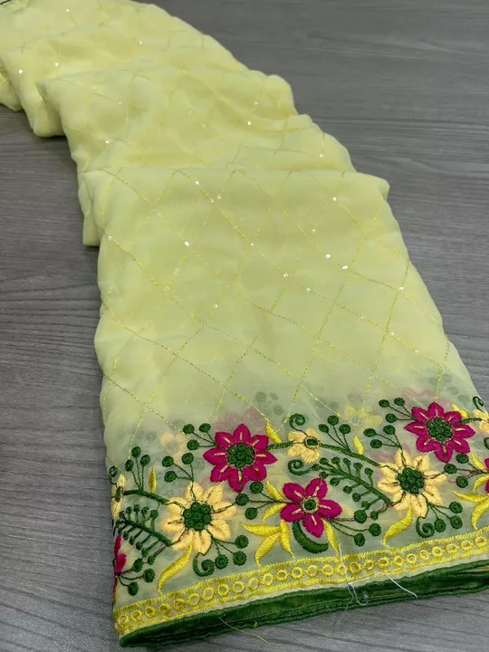  :- KF*

Georgette Squence Work saree uploaded by business on 12/4/2022