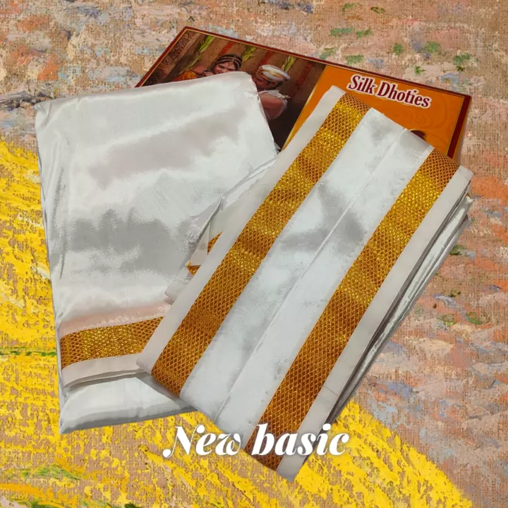 Silk dhoti with angavastram bumber  uploaded by Onam Kerala saree manufacturers  on 12/4/2022