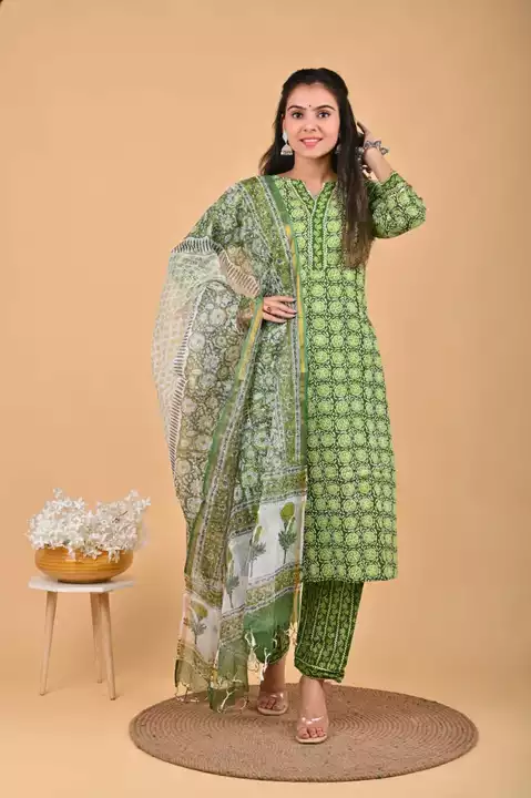 Cotton suit with dupatta  uploaded by Haksv on 12/4/2022