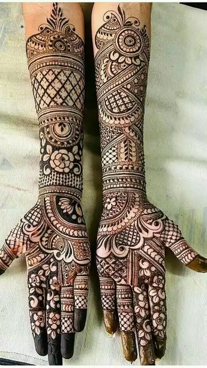 Bridal mehandi design uploaded by business on 12/4/2022