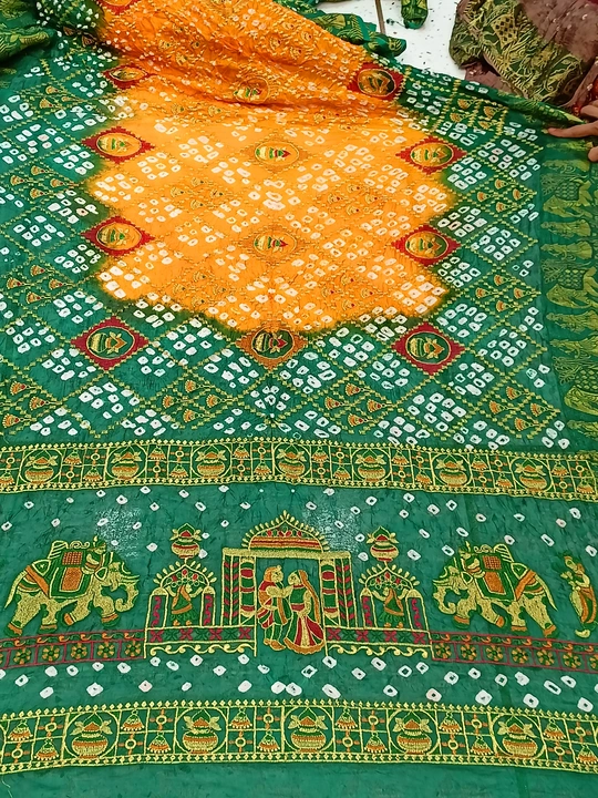 Bandhni saree uploaded by business on 12/4/2022