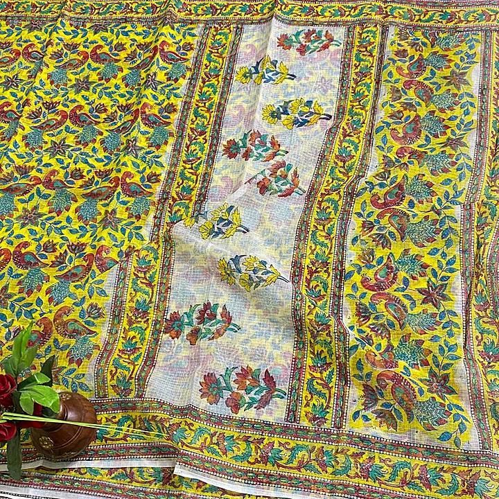Kota doriya pure block printed sarees uploaded by business on 1/28/2021