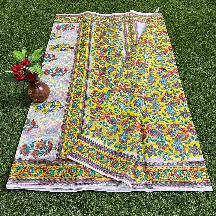 Kota doriya pure block printed sarees uploaded by Kota saree sangam on 1/28/2021