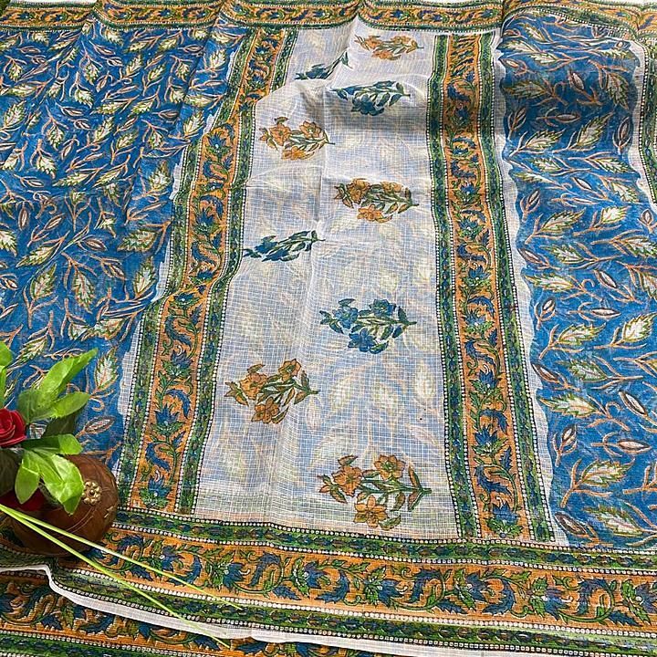 Kota doriya pure block printed sarees uploaded by Kota saree sangam on 1/28/2021