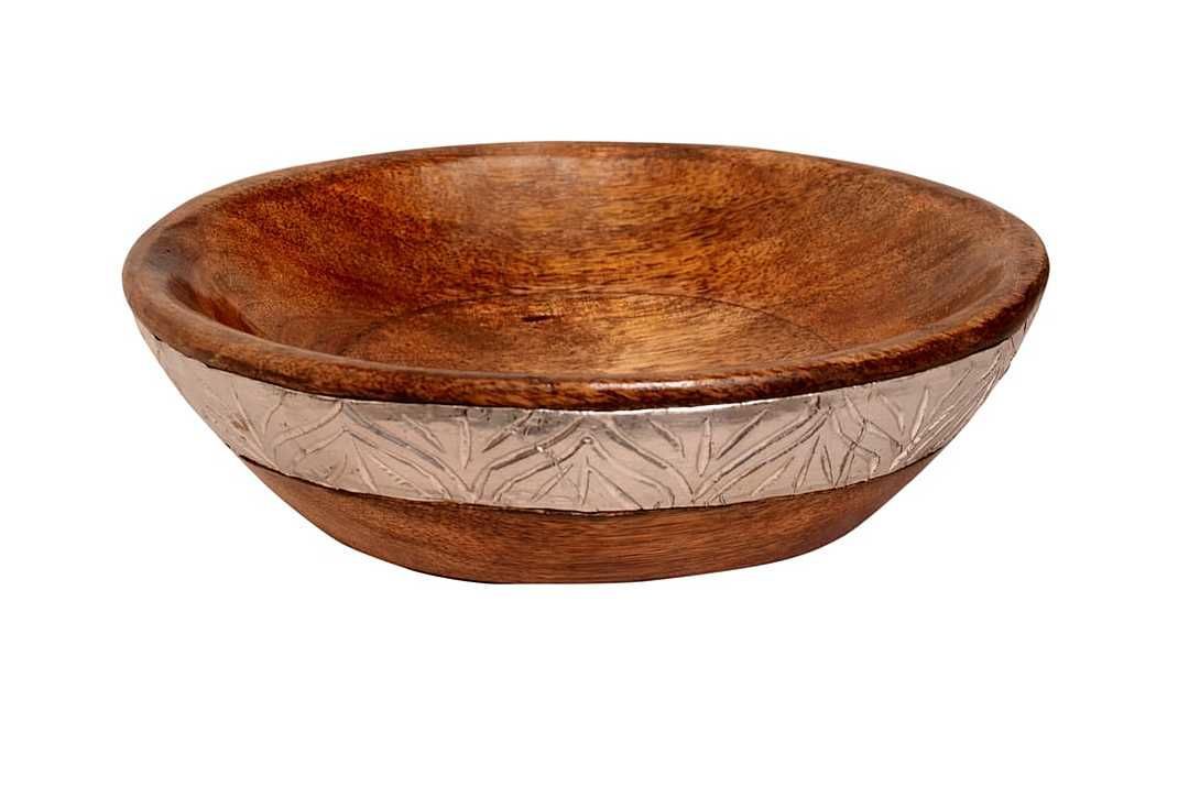 Real Handmade Bowl with outer carved silver metal tray. uploaded by business on 1/28/2021