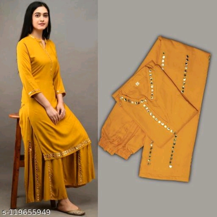 Rayon Kurta set for women latest design  uploaded by Shri Ram fashion on 12/4/2022