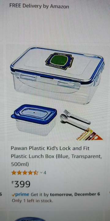 500 ml lunch box  uploaded by Sadar bazar delhi 9315440334 on 12/4/2022