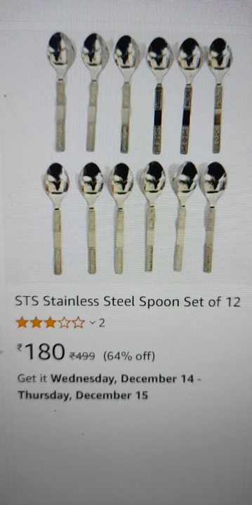 12pcs steel spoons  uploaded by Sadar bazar delhi 9315440334 on 12/4/2022