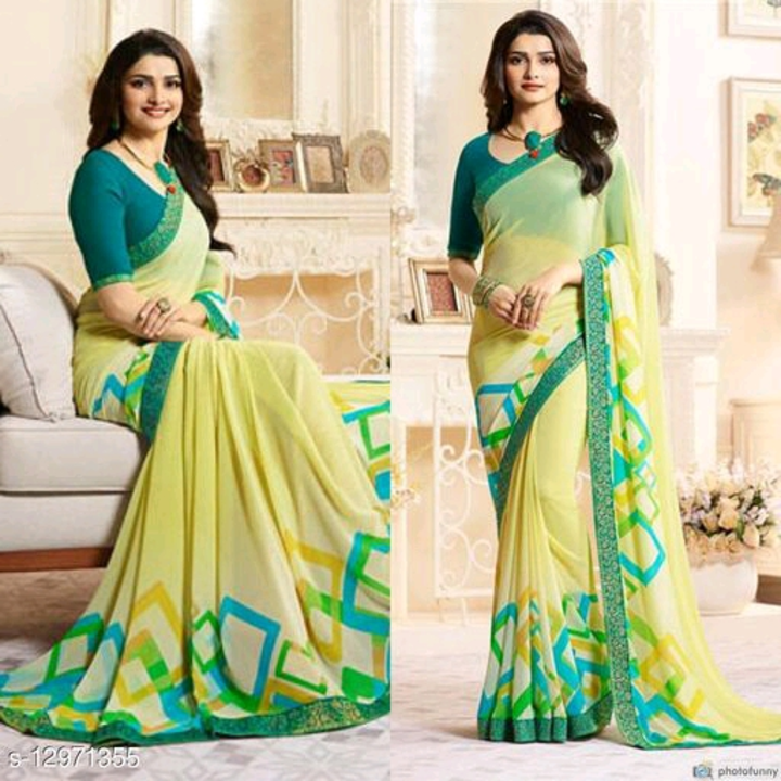 Post image Catalog Name:*Banita Attractive Sarees*
Saree Fabric: Georgette / Banarasi Silk
Blouse: Separate Blouse Piece
Blouse Fabric: Product Dependent
Pattern: Product Dependent
Blouse Pattern: Product Dependent
Net Quantity (N): Product Dependent
Sizes: 
Free Size (Saree Length Size: 5.5 m, Blouse Length Size: 0.8 m) 

Dispatch: 1 Day

*Proof of Safe Delivery! Click to know on Safety Standards of Delivery Partners- https://ltl.sh/y_nZrAV3
