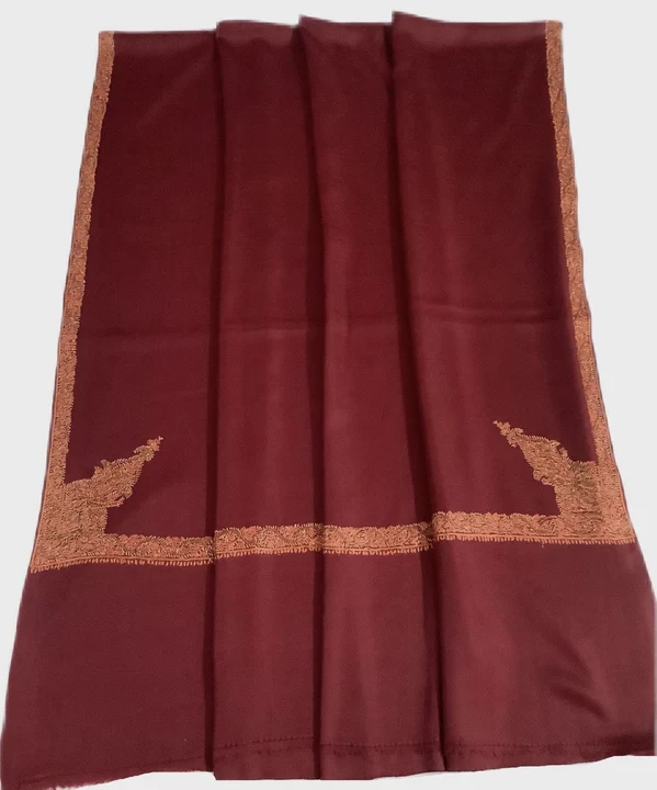 Post image Fine Warm Woollen Shawls Neem Daur Kunj Kashmiri Hand Embroidery,Size 40*80 Inches,Weave Double By Single