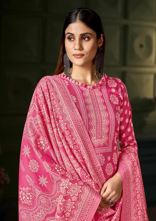 Wool print pashmina suits at wholesale prices  uploaded by Rv Products on 12/5/2022