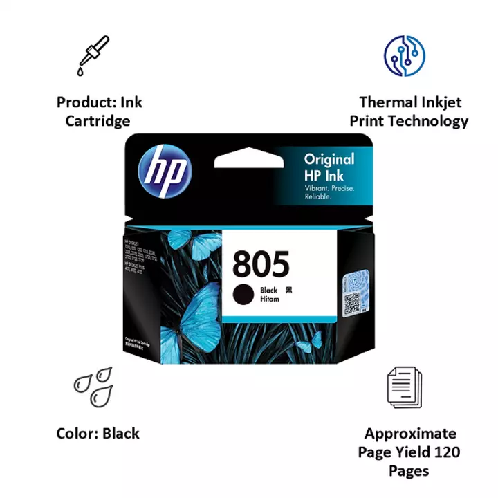 HP 805 ink cartridge  uploaded by business on 12/5/2022