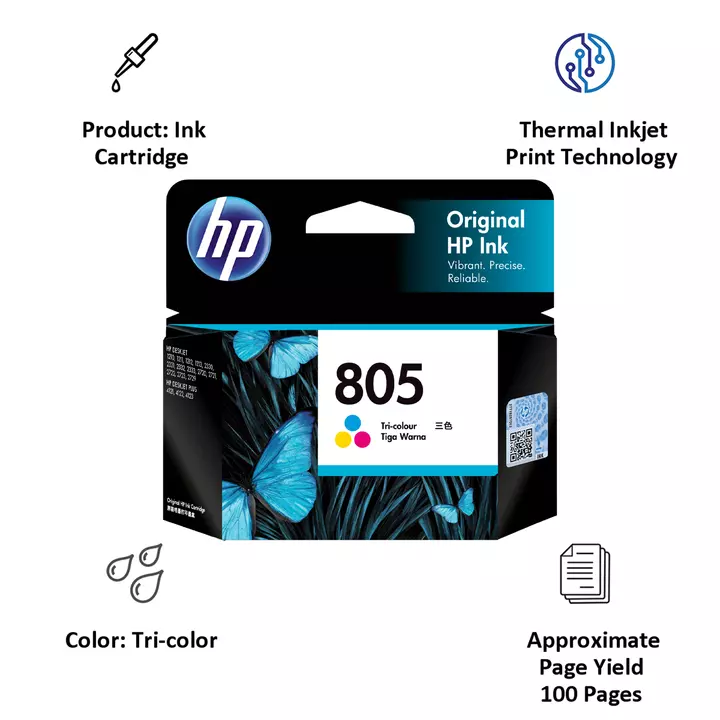 HP 805 colour ink cartridge  uploaded by business on 12/5/2022