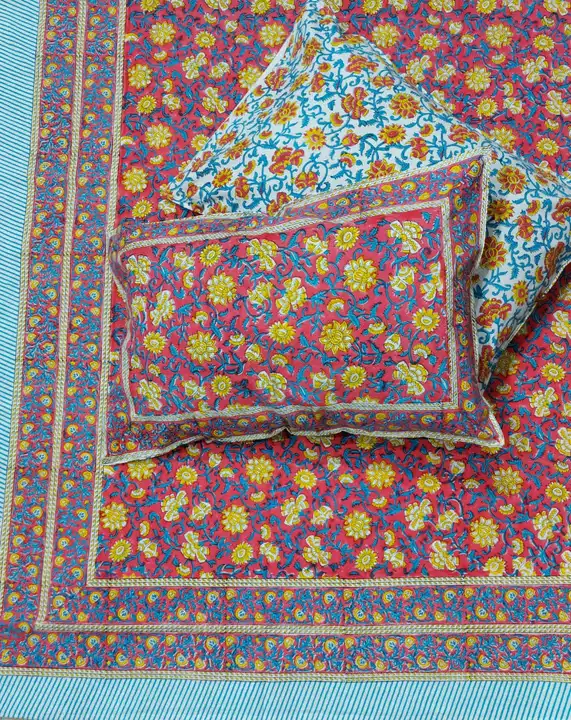 Handblock print king size bedsheets uploaded by Dikrati traders on 12/5/2022