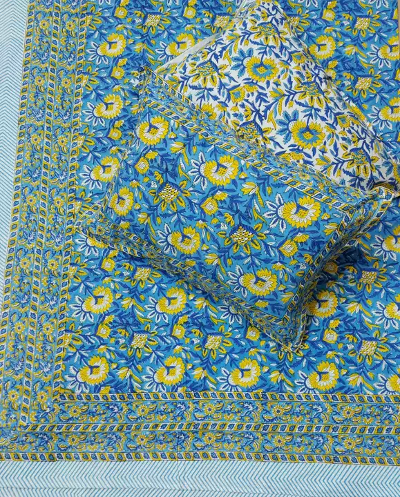 Handblock print king size bedsheets uploaded by Dikrati traders on 12/5/2022