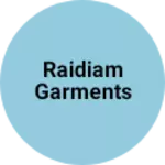 Business logo of Raidiam garments
