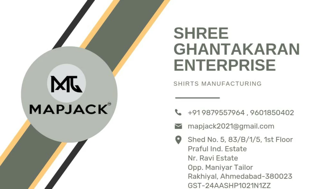 Visiting card store images of Shree Ghantakaran Enterprise