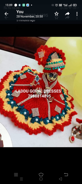 Product image of Laddu Gopal Dresses , price: Rs. 280, ID: laddu-gopal-dresses-fb1f17ca