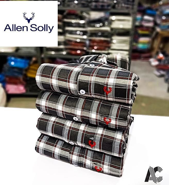 😍😍😍😍😍😍😍😍

*Brand ALLEN SOLLY*

 *CHECK SHIRTS*

  *3 awesome colours*

     *7A QUALITY*

   uploaded by business on 1/29/2021