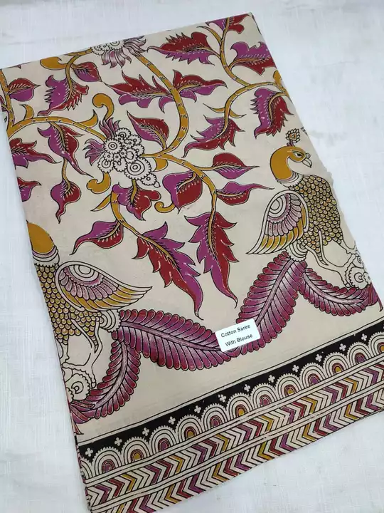 Kalamkari fine cotton sarees  uploaded by Mashaallah kalamkari collection on 12/5/2022