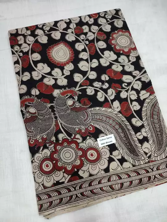Kalamkari fine cotton sarees  uploaded by Mashaallah kalamkari collection on 12/5/2022