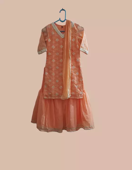 Product image of Georgette sharara girls set , price: Rs. 575, ID: georgette-sharara-girls-set-4d5be722