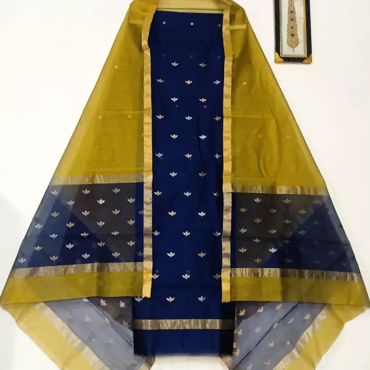Pure handwoven traditional chanderi fancy dress👗 material uploaded by Virasat handloom chanderi on 12/5/2022