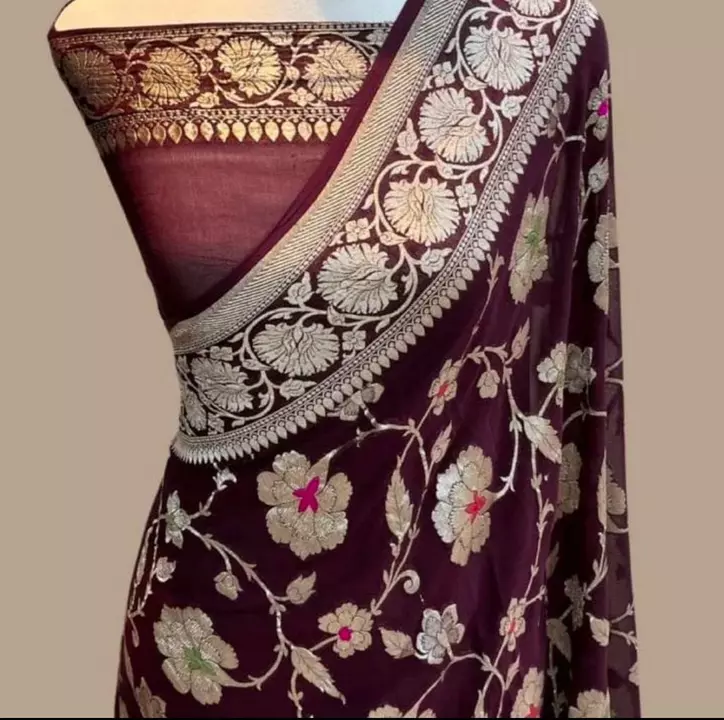 Semi Georgette dayabl saree  uploaded by GA Fabrics on 12/5/2022