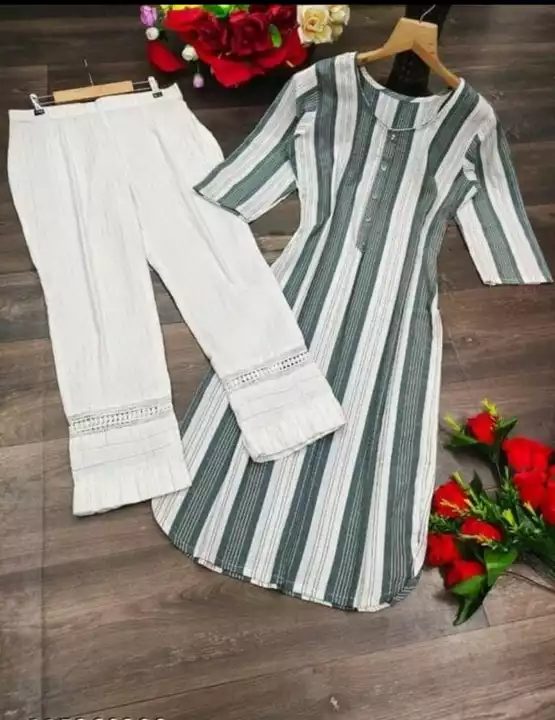 Post image *naman fashion*
*🧶Kurti Fabric - Pure Cotton*
*🌹Pant Fabric - Pure Cotton*
*💎Size - M , L , XL , 2XL*
🔰type - kurti with pant
*💰Colour - 5**💰Single rate - 499+s-₹ only*