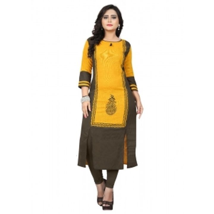  Women's Slab Cotton Printed Kurti (Yellow)

 uploaded by business on 1/29/2021